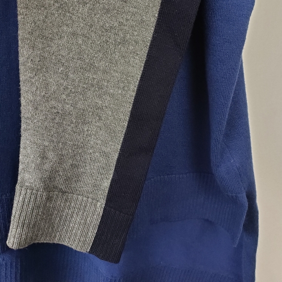 89th & Madison Blue Color Block Sweater A Line - Picture 6 of 8
